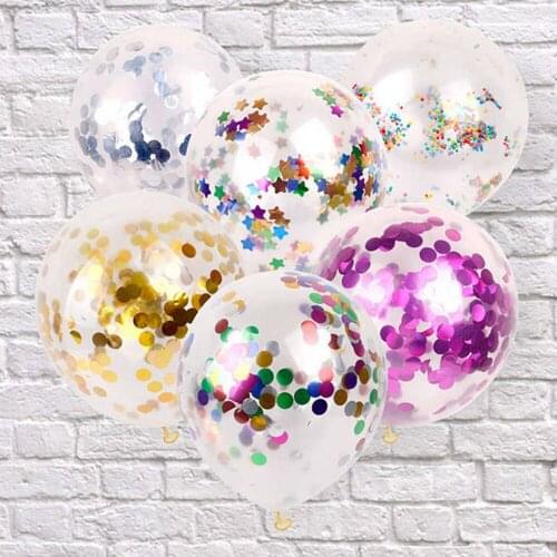 1Pc Home Decoration Wedding Balloons Foil Confetti Transparent Balloons Sequins Confetti Birthday Party Decorations
