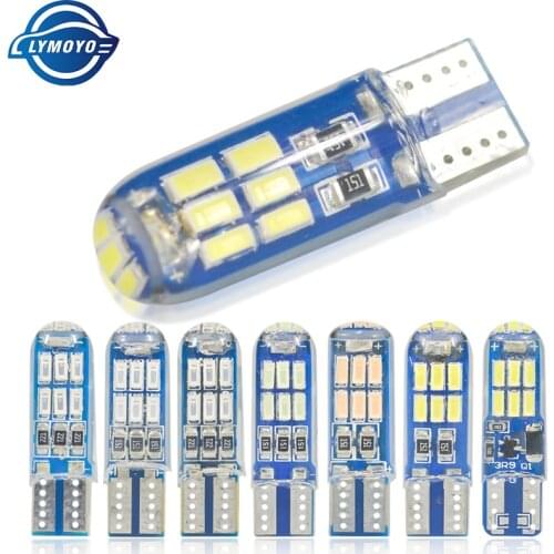 10x Car T10 Led W5W 194 led T10 silicone Strobe Light 15led 3014 Canbus Clearance Reading License Plate Lamp Door Dome Light