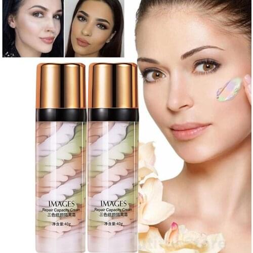 2021 Mixed Isolation Lotion Shrink Pores Bright Moisturizing Primer Concealer Makeup Foundation Three-color Base Liquid Cosmetic