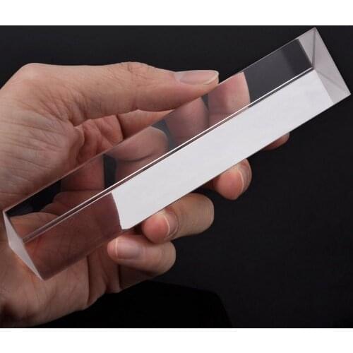 40*40*180mm Optical Glass Triangular Prism for Teaching Light Spectrum Physics and Photo Photography Prism