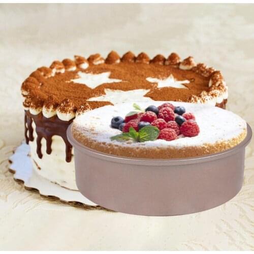 Stainless Steel Non-stick Round Cake Mold Baking Pan Chocolate TrayKitchen DIY baking tools