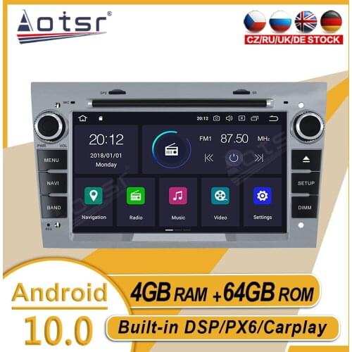 4+64G For Opel Vauxhall Astra H G J Vectra Antara Zafira Car Stereo Multimedia Player Android GPS Navi Audio Radio PX6 Head Unit