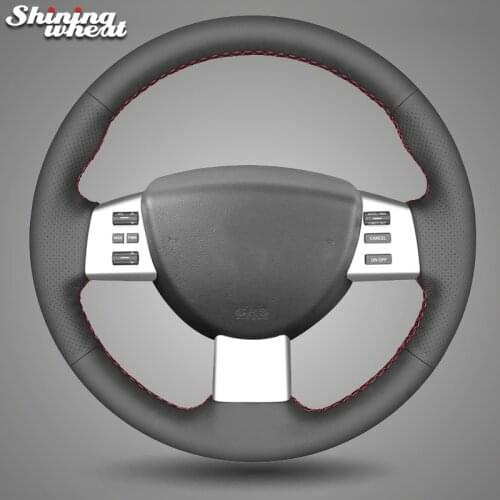Shining wheat Black Artificial Leather Car Steering Wheel Covers for Nissan Altima Maxima Murano Quest 2004-2009