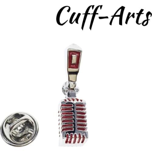Lapel Pin For Men Red Microphone Lapel Pin Men Brooch Jewelry Trendy Small Lapel Pin Badges by Cuffarts P10239