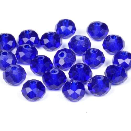 4 6 8MM #5040 Faceted Crystal Glass Beads Transparent Rondelle Flat Craft Beads for DIY Jewelry Making U PICK COLOR