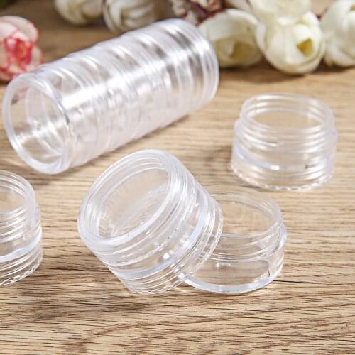 25 Clear Empty Pots Nail Art Tips Glitter Powder Storage Case Box For Gem Beads Rhinestones Dry Flowers Storing Jars