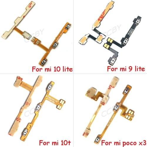 Power on off Volume Up Down Button Flex Cable For Mi 10 10T Note 10 Pro Lite POCO X3