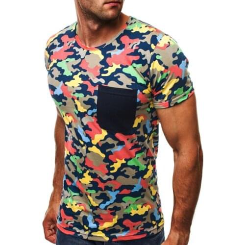 ICCLEK Mens Camouflage T-Shirts