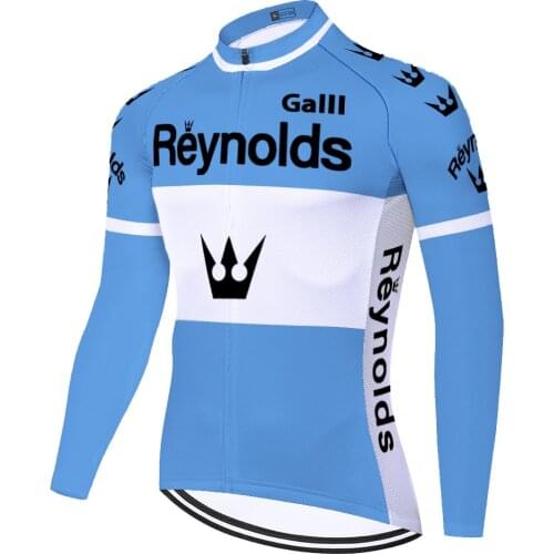 Classic Reynolds maillot ciclismo retro summer spring quick dry Bike Clothing Bicycle long sleeve camiseta ciclismo hombre