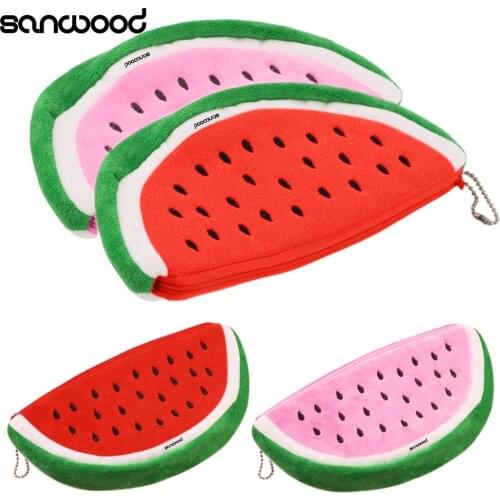 Coin Purses Women Purse for Coins Childrens Wallet Kids Wallets Watermelon Plush Key Cosmetic Makeup Pouch Phone Pencil Pen Bag