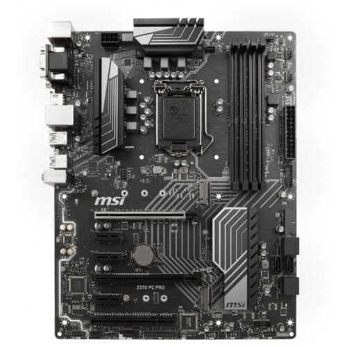 For MSI Z370 PC PRO Desktop Motherboard LGA1151 dual M.2 interface Z370 8th Gen ATX Used Original motherboard