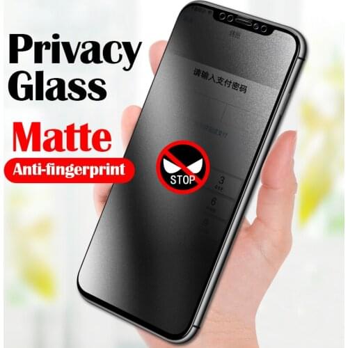 Privacy Matte Tempered Glass for iPhone 11 12 Pro XS Max X XR 6 6S 7 8 Plus 12 Mini Anti fingerprint Spy peep Screen Protector