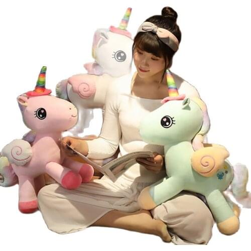 Kawaii Angel Unicorn Animal Crossing Plush Stuffed Toy Pillow Doll Room Decoration Fabric Comfortable Soft Gift for girl friend