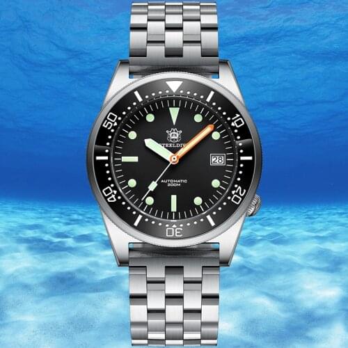 STEELDIVE 1979 Mens Diving Watch Stainless Steel C3 Super Luminous Mechanical Watch 200M Waterproof NH35 Mens Automatic Watch