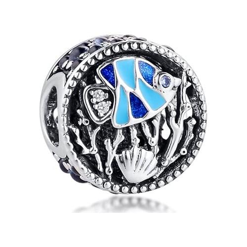 Genuine 925 Sterling Silver Ocean Life Charm Fits Pandora Bracelet Original Beads for Jewelry Making kralen pulseras Wholesale