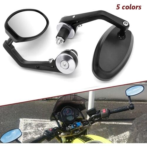 Newest Motorcycle RearView Mirrors CNC Handle Bar End Side Mirror 22MM For Honda XR400 XR125 xr 250 400 Kawasaki ZG1000 ZRX1100