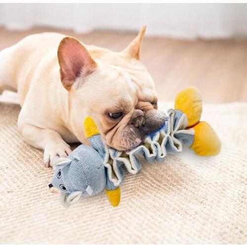 New Pet Cat Dog Cartoon Linen Plush Toys Molar Cleaning Teeth Puppy Bite Resistance Spring Leakage Food Chew Toy Dog Supplies