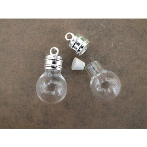 23x12mm Ball full shape glass mini pendant ,Handmade pop art necklace pendant/ rice wish glass bottle necklace