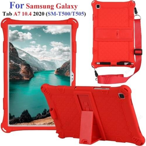 Slim Soft Tablet Case for Samsung Galaxy Tab A7 10.4 inch 2020 Case Shell Silicone Cover for SM-T500 SM-T505 SM-T507 with Strap