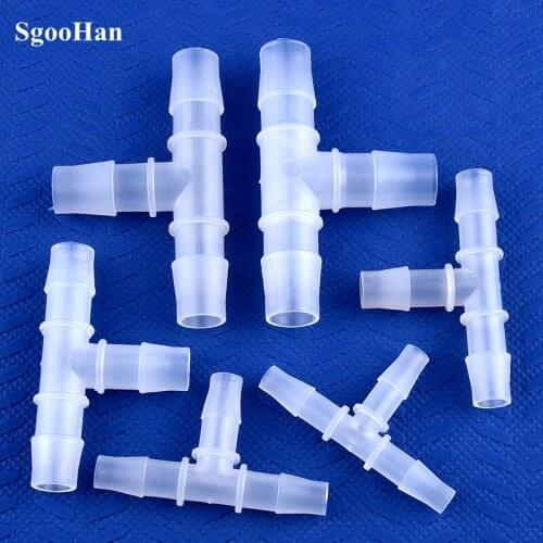 5~200pcs 1.6~15.8mm Translucent PP Tee Connectors Irrigation System Pipe Joint Aquarium Tank Adapter Air Pump Hose Pagoda Joints