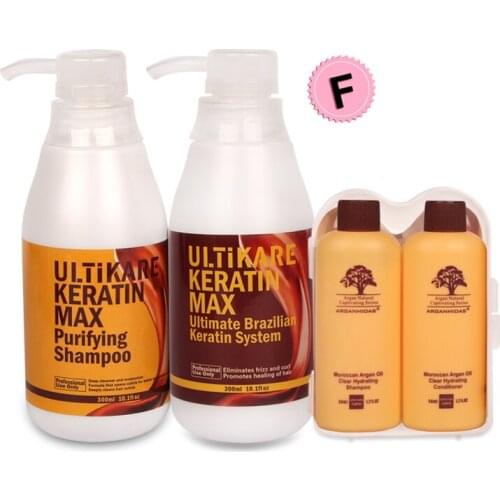 11.11 300ml Free Formalin Keratin Moisturizing Treatment Straighten Cruly Hair+Purifying Shampoo Deep Care+Free Travel Set