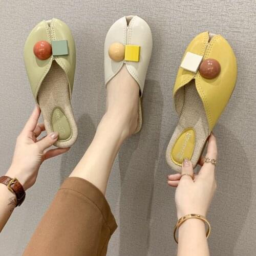 2021 New Fashion Flat Beach Slides Summer New Slippers Women Shoes Woman Mules Fish Mouth Comfortable Cover Toe Ladies Shoes