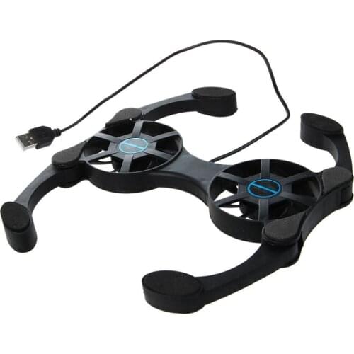 1pc USB Laptop Support Cooling Pads With Double Fans Notebook Cooler Stand Foldable USB Rack Holder For Notebook Laptop