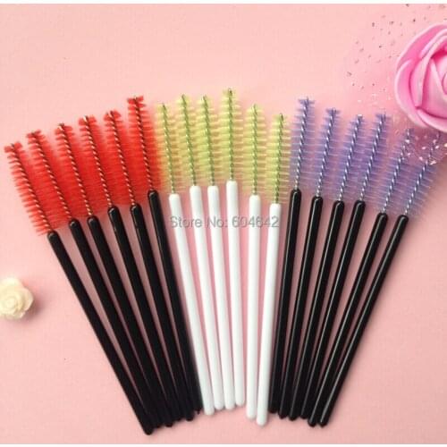 10000pcs/lot Cosmetic Eyelash Extension Disposable Mascara Wand Brush Wands Makeup Applicator Lash Beauty Tool Multicolor
