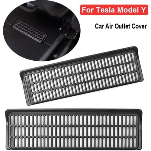 2pcs For Tesla Model Y 2020 2021 Air Outlet Cover Under Seat Vent Outlet Dust Case Car Styling Interior Modification Accessories