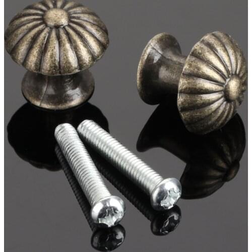 2Pcs Decorative Mini Jewelry Box Drawer Cabinet Door Pull Knob Furniture Round Cupboard Handle Furniture Fittings with Screws