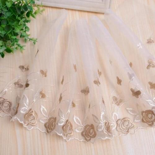 27yard/lot Handmade Diy Accessories Embroidery Lace Trim Sofa Curtain Clothing Lace Fabric 25cm Wide Aviamentos Para Costura