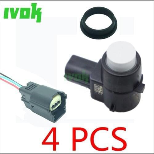 4pcs/lot Front Bumper PDC Parking Sensor+Connector/plug For GM Chevrolet Cadillac Escalade SRX 25855506 0263003979