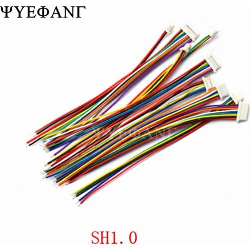 5Pcs SH 1.0 Terminal Plug Wire Cable Connector DIY SH1.0 JST 2/3/4/5/6/7/8/9/10 Pin Electronic Line Single Connect 28AWG 10cm