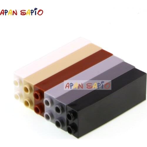 50/100pcs DIY Building Blocks Thick Bricks 1x2x5 Dots Educational Creative Plastic Size Compatible 2453 Kids Toys for Children