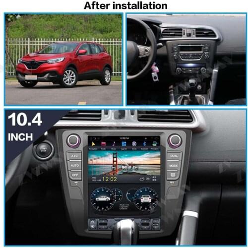 10.4 inch Android 9.0 Car DVD GPS Navigation Radio Audio Player PX6 carplay dsp IPS for Renault kadjar 2016-2018