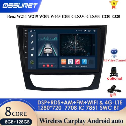 Android 10 2 din car player For Mercedes Benz E-class W211 E200 E220 E300 E350 E240 E270 E280 CLS CLASS W219 multimedia gps navi