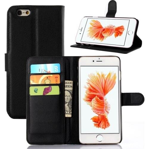 Book Style PU Leather Case Cover for Apple iPhone 6 6S Plus Flip Wallet Phone Bags Cases with Stand for iPhone 6 6S Plus 5.5