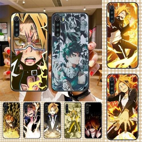 Denki Kaminari My Hero Academia Phone case For Xiaomi Redmi Note 7 7A 8 8T 9 9A 9S 10 K30 Pro Ultra black trend back painting