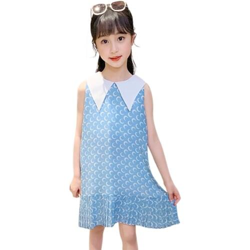 Kids Dresses For Girls Print Girl Party Dress Turn Down Collar Party Dress For Children Patchwork Girl Costume