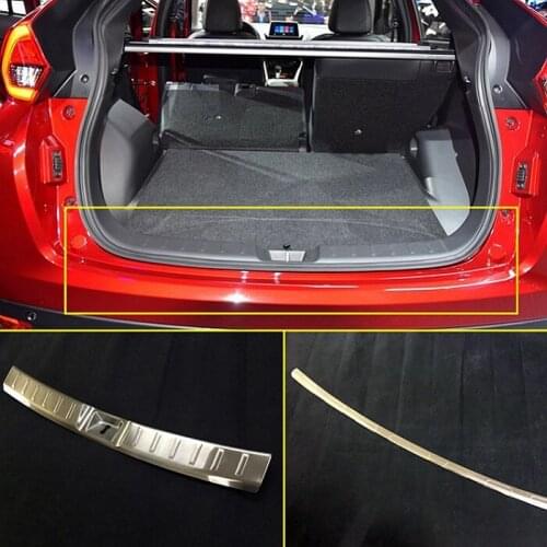 For Mitsubishi Eclipse Cross 2018 Car Accessories Rear Trunk Bumper Protector Guard Plate Molding Stainless Steel