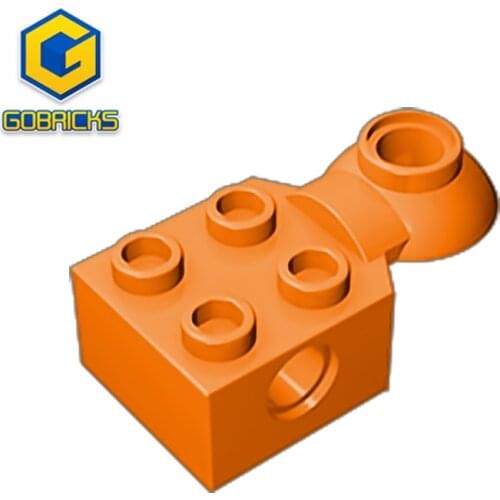 Gobricks GDS-1089 Technical, Brick Modified 2 x 2 with Pin Hole, Rotation Joint Ball Half compatible 48170