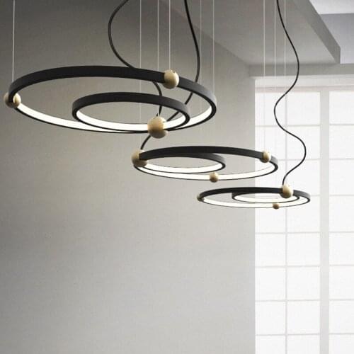 Nordic Living Room Lamp Creative American Industrial Wind Three Personality Restaurant Bar Combination Of Circular Chandelier
