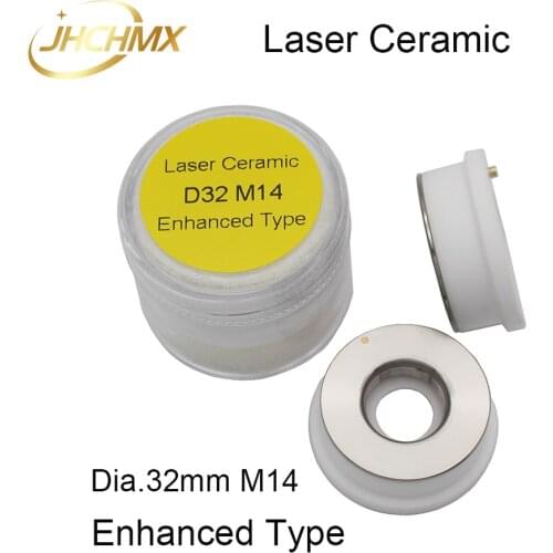 JHCHMX Dia.32mm M14 Fiber Laser Ceramic Enhanced Type Raytools Ceramic Ring Bodor Empower Glorystar Fiber Laser Cutting Machines