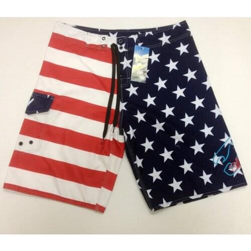 Summer Casual fashion brand board tops classic adult Beach wear quick dry beach shorts bermudas masculina de marca american flag
