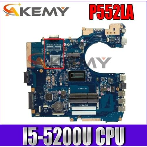 For ASUS P552 P552L P552LA P552LJ P2520LA P2520LJ Notebook Laptop Motherboard With SR23Y I5-5200U CPU DDR3L 100% Fully Tested