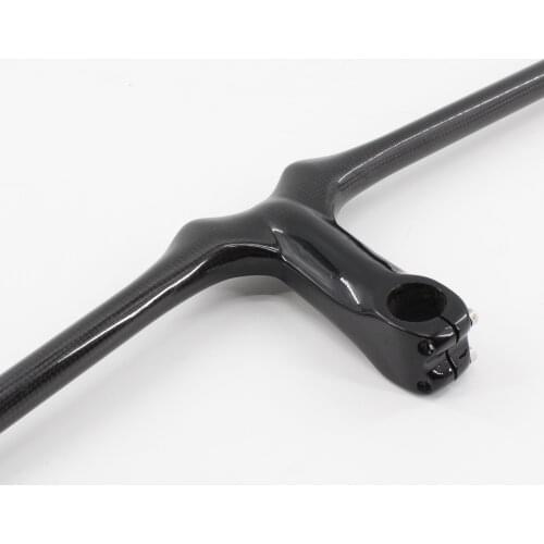 New Mountain bike 3K full carbon handlebar MTB carbon bicycle handlebar and Stem integratived 580-720x90-120mm Free shipping