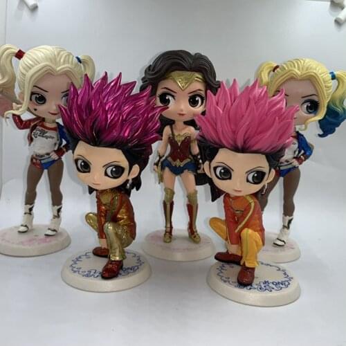 Genuine Bandai HarleyQuinn Suicide Squads Figures Wonder Women Super Hero PVC Action Figure Anime Figurines Collectible Dolls