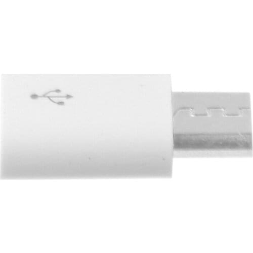 White Short USB 3.1 Type C Female Device To Micro USB Male Adapter Connector