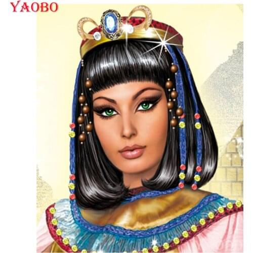 Full drill square diamond painting round broderie diamant egypte diy diamond mosaic woman 5d home decor crystal painting