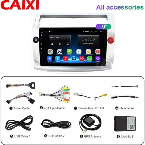 CAIXI Android 9.0 2 Din autoradio Rds Car radio Multimedia Video Player For Citroen C4 C-Triomphe C-Quatre 2004 2005 2006 -2009
